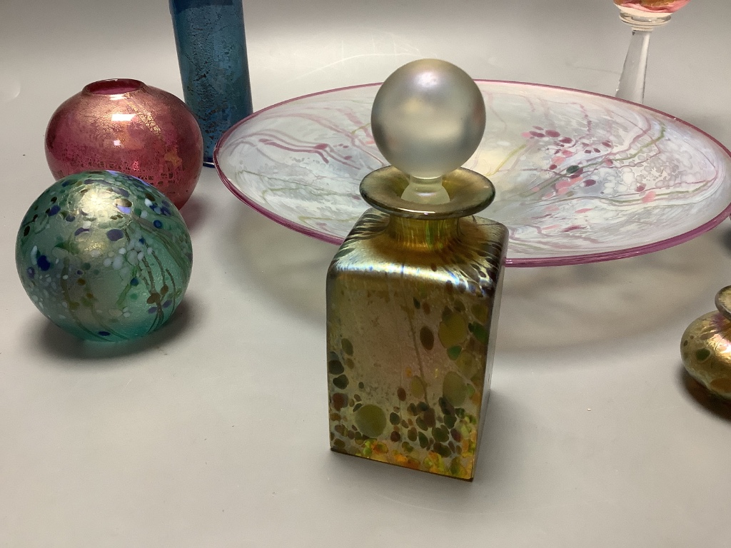 A quantity of Isle of wight studio glass including paperweights, scent bottles, etc.